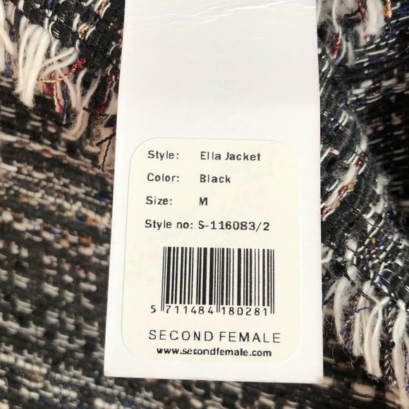 NWT Second Female Sweater Moto Zip Coat, M - Picture 6 of 9